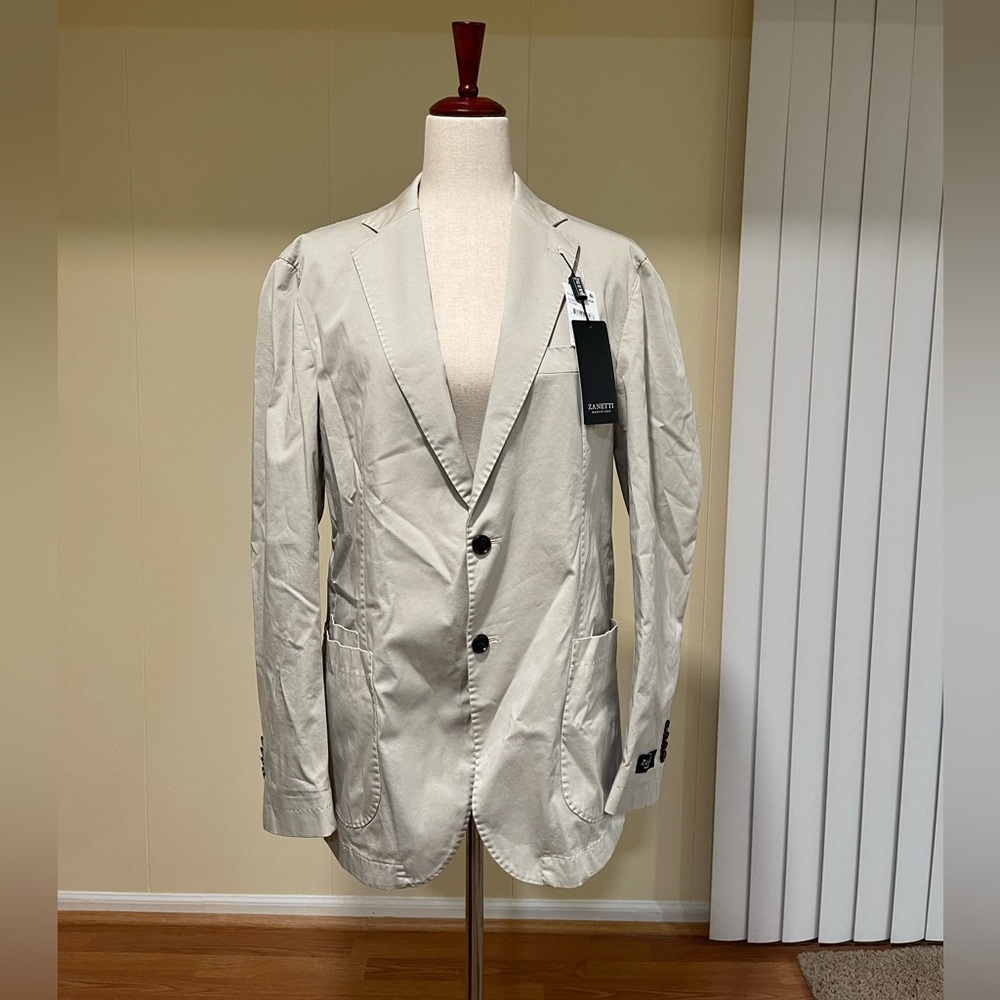 Zanetti Enrico Slim Fit Sport Coat Stone 42R